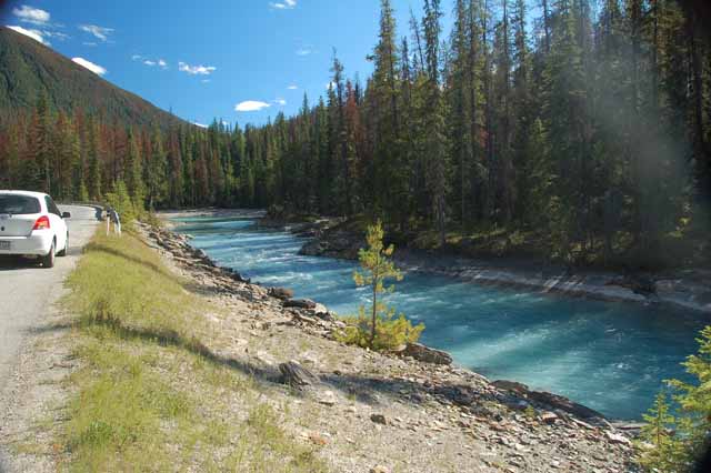 the Kicking Horse River near Field